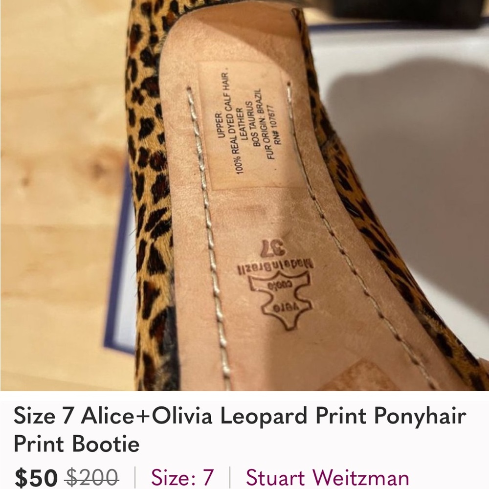 Alice & Olivia Leopard print platform booties - Picture 4 of 6